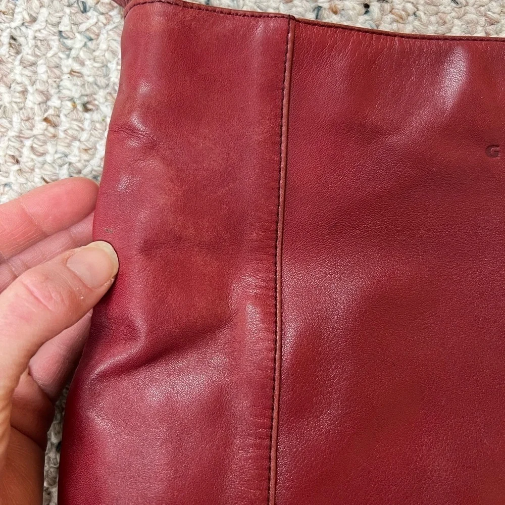 Giudi Vintage Italian Leather Red Bag